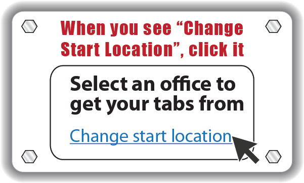 Step 2. when you see change start location, click it.