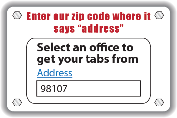 Step 3. enter our zip code, 98107, where it says address.